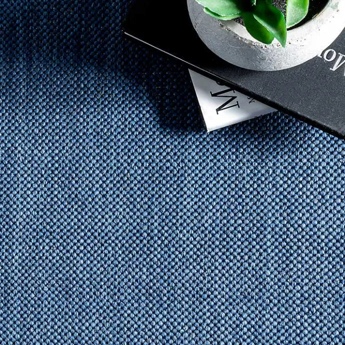 Kirklands Home Asia Blue Stripe Border Outdoor Rug, 8x10
