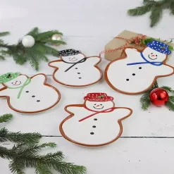 Kirklands Home Assorted Snowman Christmas Plates, Set of 4