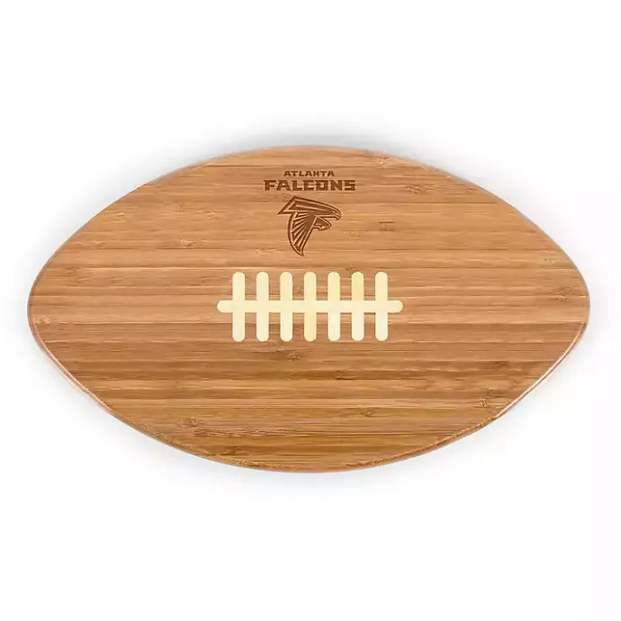 Clearance Kirklands Home Atlanta Falcons Bamboo Football Cutting Board Tan