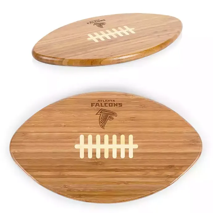 Clearance Kirklands Home Atlanta Falcons Bamboo Football Cutting Board Tan