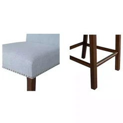 Clearance Kirklands Home Aubrey Upholstered 2-pc. Counter Stool Set Blue