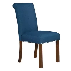 Clearance Kirklands Home Aubrey Navy Upholstered 2-pc. Dining Chair Set Blue