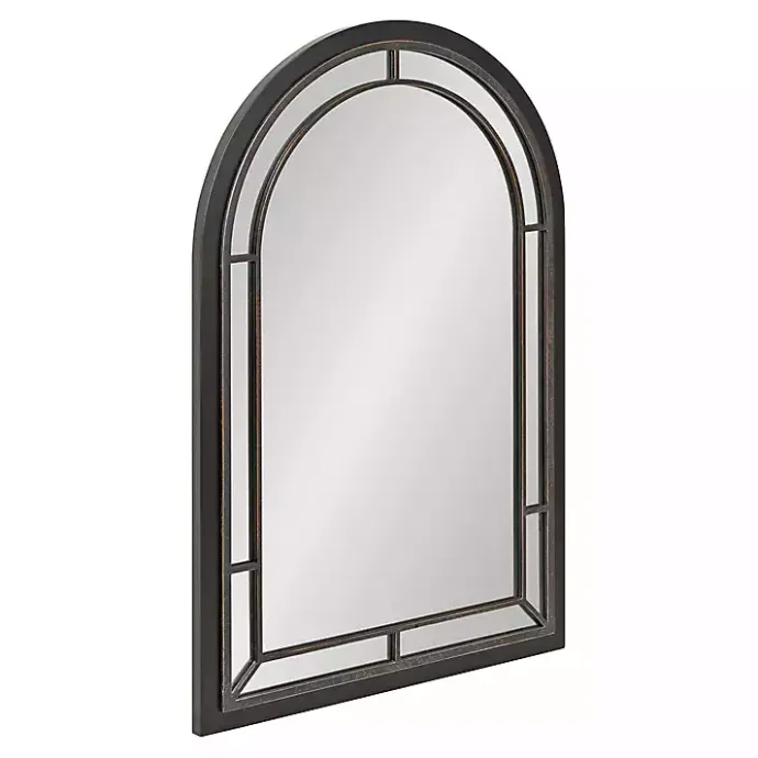 Clearance Kirklands Home Audubon Wood Arch Wall Mirror, 24x36 in. Black