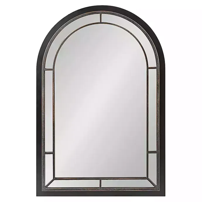 Clearance Kirklands Home Audubon Wood Arch Wall Mirror, 24x36 in. Black
