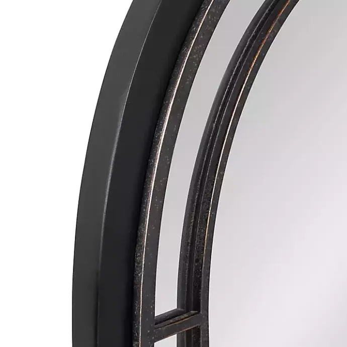 Clearance Kirklands Home Audubon Wood Arch Wall Mirror, 24x36 in. Black