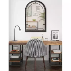 Clearance Kirklands Home Audubon Wood Arch Wall Mirror, 24x36 in. Black