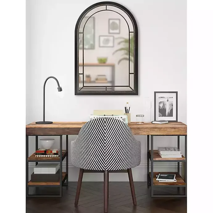 Clearance Kirklands Home Audubon Wood Arch Wall Mirror, 24x36 in. Black