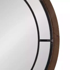 Kirklands Home Audubon Wood Round Wall Mirror Brown
