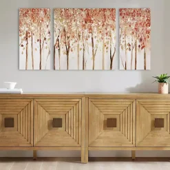 New Kirklands Home Autumn Forest Canvas Art Prints, Set of 3 Orange