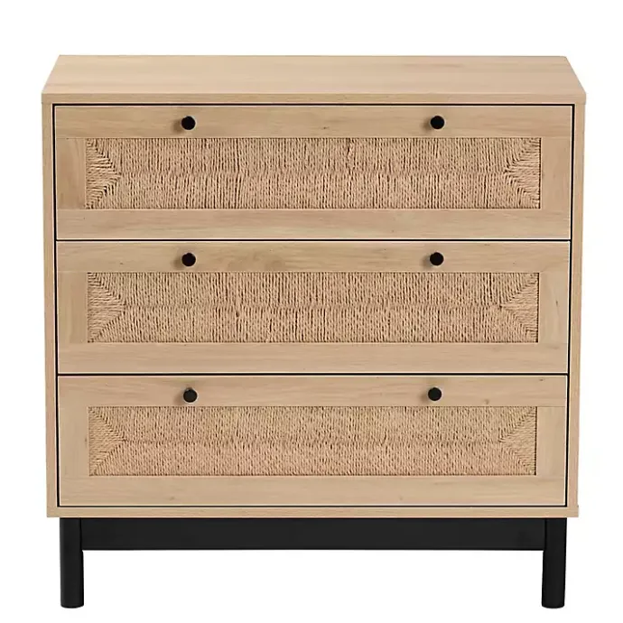 Kirklands Home Ava Light 3-Drawer Cabinet Brown