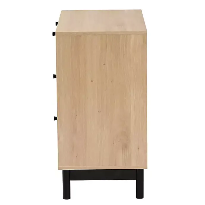 Kirklands Home Ava Light 3-Drawer Cabinet Brown