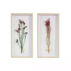 New Kirklands Home Avant Garden Dried Flowers Shadowboxes, Set of 2