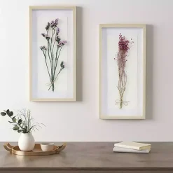 New Kirklands Home Avant Garden Dried Flowers Shadowboxes, Set of 2