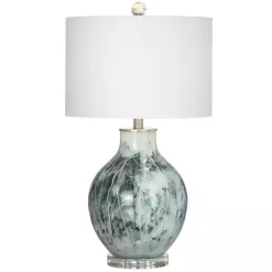Outlet Kirklands Home Azure Blue Ocean Table Lamp White
