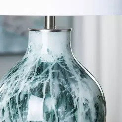 Outlet Kirklands Home Azure Blue Ocean Table Lamp White