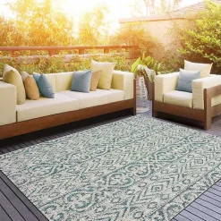Sale Kirklands Home Azure Terrace Sun Shower Outdoor Area Rug, 7x9