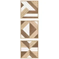 Online Kirklands Home Ballez Geometric Wood Wall Plaques, Set of 3