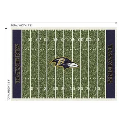 New Kirklands Home Baltimore Ravens Home Field Area Rug, 6x8