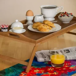 Kirklands Home Bamboo Folding Tray Tan