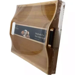 Kirklands Home Bamboo Folding Tray Tan