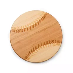 Outlet Kirklands Home Bamboo Wood Baseball Serving Board Tan