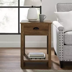 Kirklands Home Barnwood Country Accent Table Brown