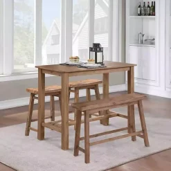Best Kirklands Home Barnwood Wire Brush Sonoma Counter Bench Brown
