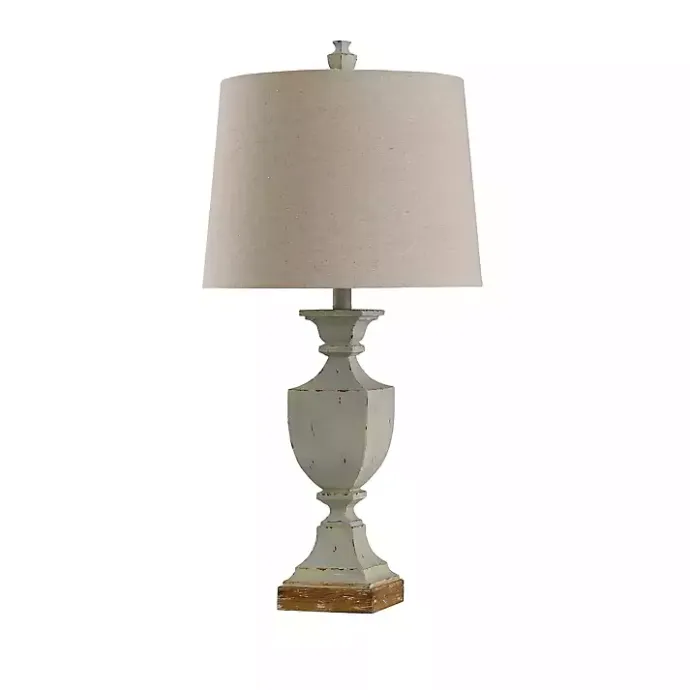 New Kirklands Home Basilica Sky Farmhouse Table Lamp Tan