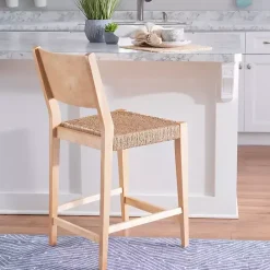 Best Kirklands Home Basketweave Seat Counter Stools, Set of 2 Tan