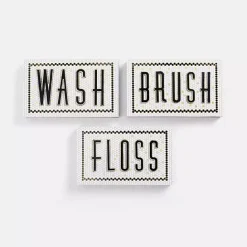 Online Kirklands Home Bathroom Subway Tile Wall Plaques, Set of 3