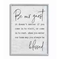 Sale Kirklands Home Be Our Guest Framed Wall Plaque White