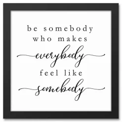 Outlet Kirklands Home Be Somebody Framed Canvas Wall Plaque