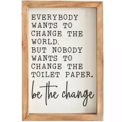 Outlet Kirklands Home Be The Change Framed Wall Sign