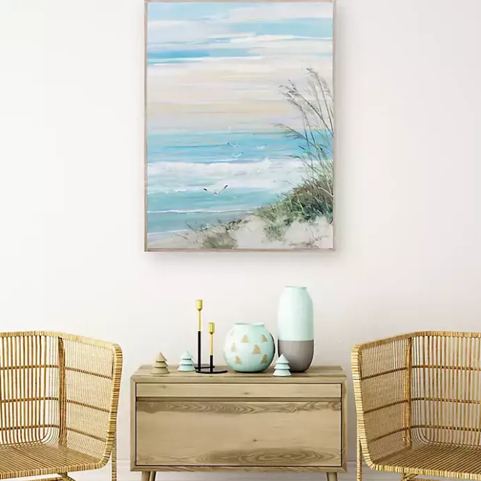 Outlet Kirklands Home Beach at Dusk Framed Art Print by Sally Swatland Blue