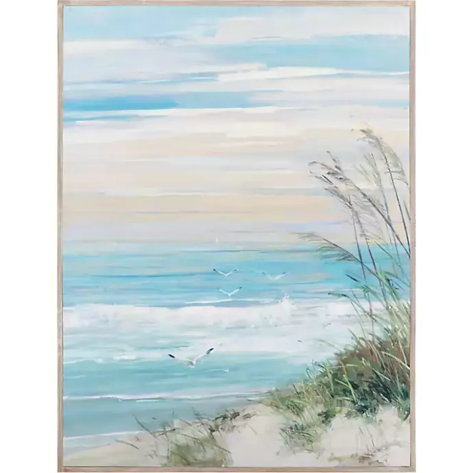 Outlet Kirklands Home Beach at Dusk Framed Art Print by Sally Swatland Blue