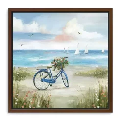 Outlet Kirklands Home Beach Bike Bliss Framed Canvas Art Print