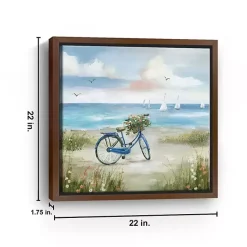 Outlet Kirklands Home Beach Bike Bliss Framed Canvas Art Print