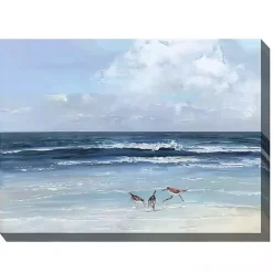 Hot Kirklands Home Beach Combers Outdoor Canvas Art Print Blue