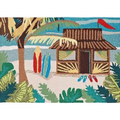 Kirklands Home Beach Shack Scatter Rug Multi