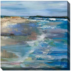 Hot Kirklands Home Beach Walk Outdoor Canvas Art Print Blue