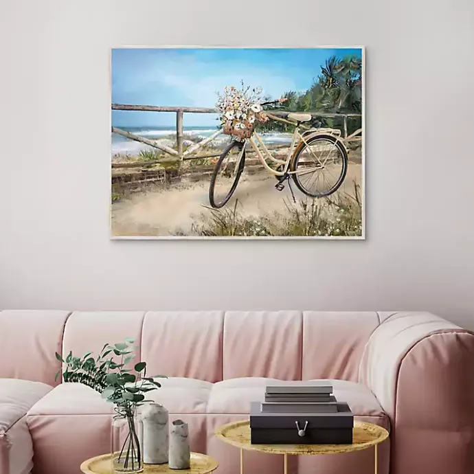 Best Kirklands Home Beachside Ride Framed Canvas Art Print
