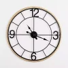 New Kirklands Home Beaded Wood and Metal Open Wall Clock