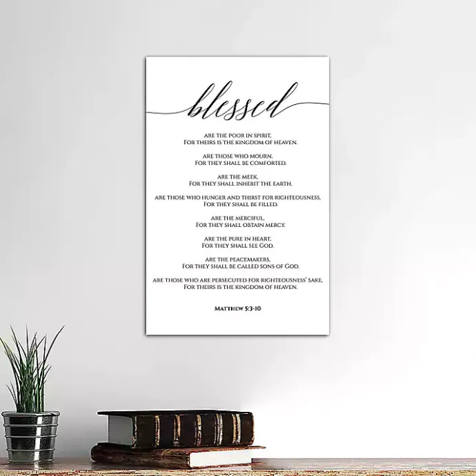 Hot Kirklands Home Beatitudes Matthew 5:3-10 Canvas Art Print