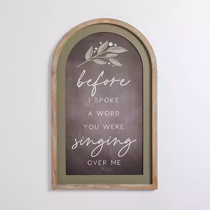 Online Kirklands Home Before I Spoke A Word Arched Wall Plaque Black