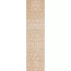 Online Kirklands Home Beige & Ivory Quatrefoil Indoor/Outdoor Runner