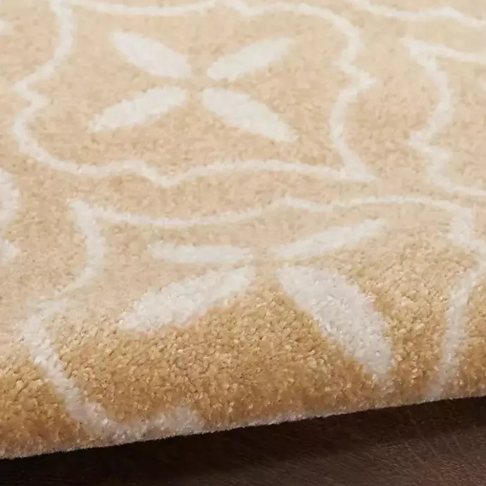Online Kirklands Home Beige & Ivory Quatrefoil Indoor/Outdoor Runner