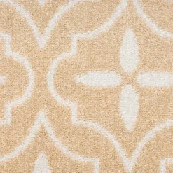 Online Kirklands Home Beige & Ivory Quatrefoil Indoor/Outdoor Runner