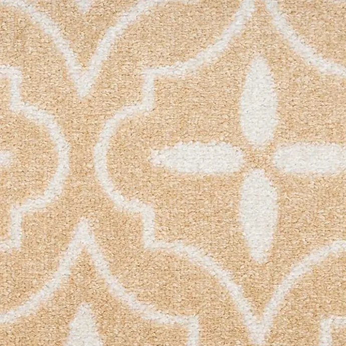 Online Kirklands Home Beige & Ivory Quatrefoil Indoor/Outdoor Runner
