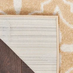 New Kirklands Home Beige & Ivory Quatrefoil Indoor/Outdoor Rug, 5x7