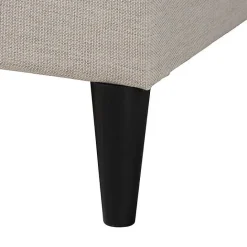 Kirklands Home Beige Button Tufted Headboard Queen Bed Frame Tan